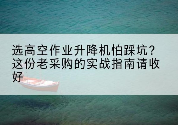定州高空作业升降机厂家推荐-选高空作业升降机怕踩坑？这份老采购的实战指南请收好