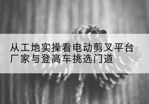 定州电动剪叉升降平台厂家-从工地实操看电动剪叉平台厂家与登高车挑选门道